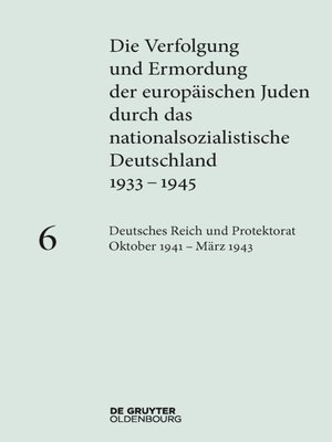 cover image of Deutsches Reich und Protektorat Böhmen und Mähren Oktober 1941 – März 1943